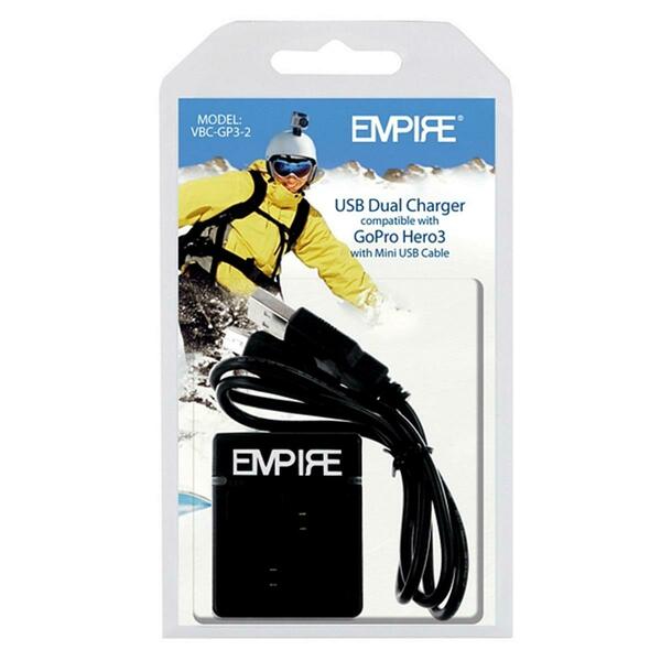 Empire USB Dual Charger for GoPro Hero3 VBC-GP3-2